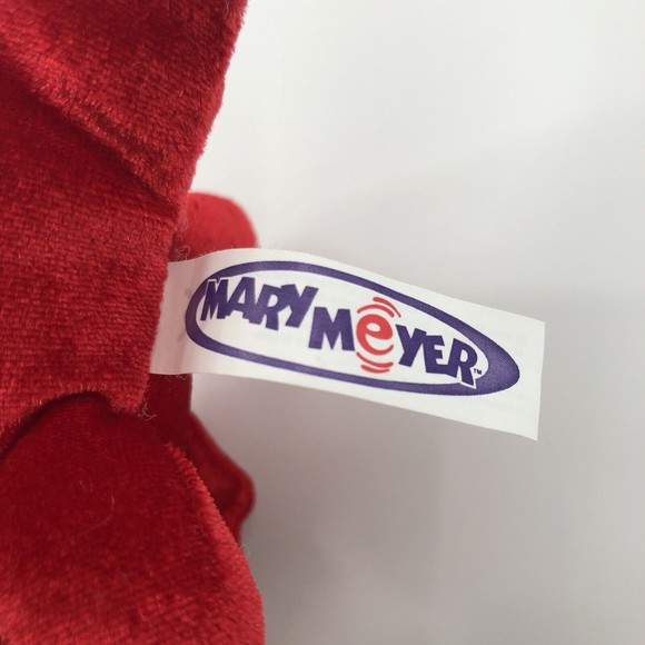 Mary Meyer Red Triceratops Dinosaur Finger Puppet Plush Stuffed Animal Velour 7" - Picture 9 of 12